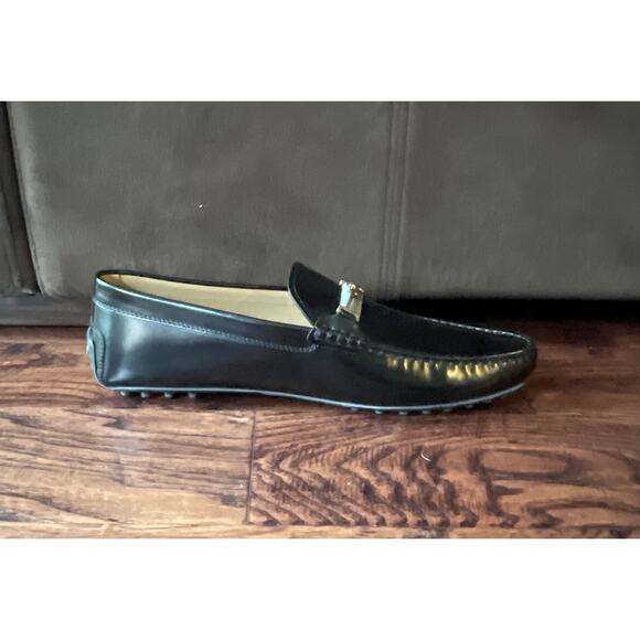 $995 NIB Tod\'s Gommino Driving Loafers Double T gold hardware Black Size 13(47) main image 9